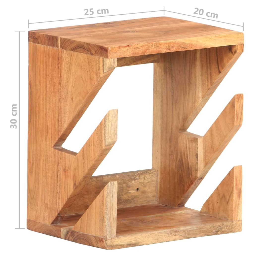 Wall Mounted Skateboard Holder 25x20x30 cm Solid Acacia Wood